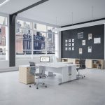 Retro straight desk